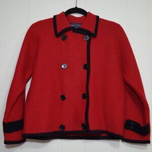 Herman Geist cardigan red size PS double breasted